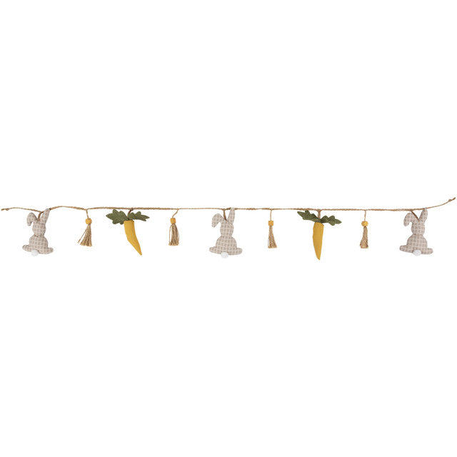 Fabric Easter Garland Rabbits Carrots Garland