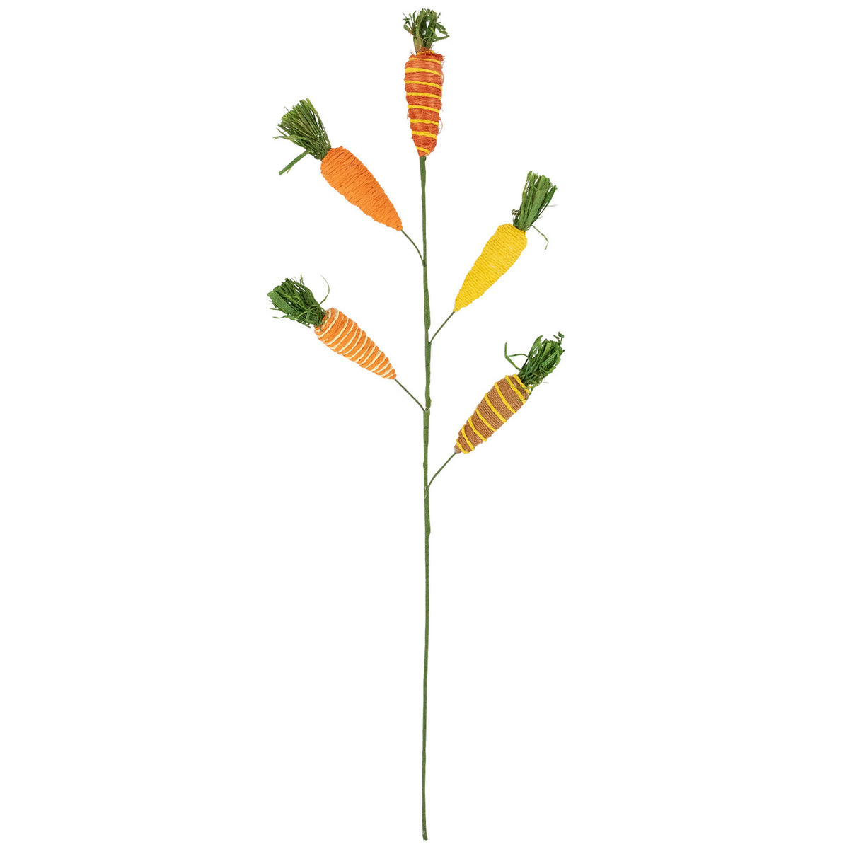 Long Striped Carrots Easter Spray for Spring Decor