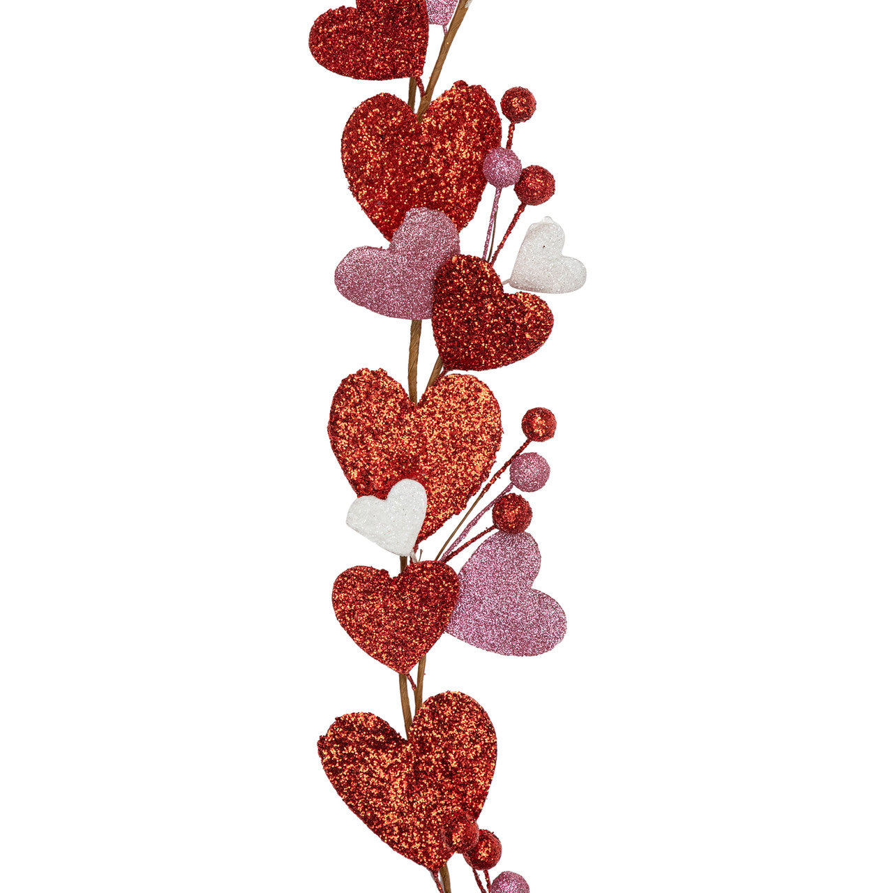 Valentine's Day Unlit Garland 6' Red and Pink Hearts