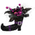 Halloween Decoration 12" Black Witch's Boot with Purple Glittered Roses