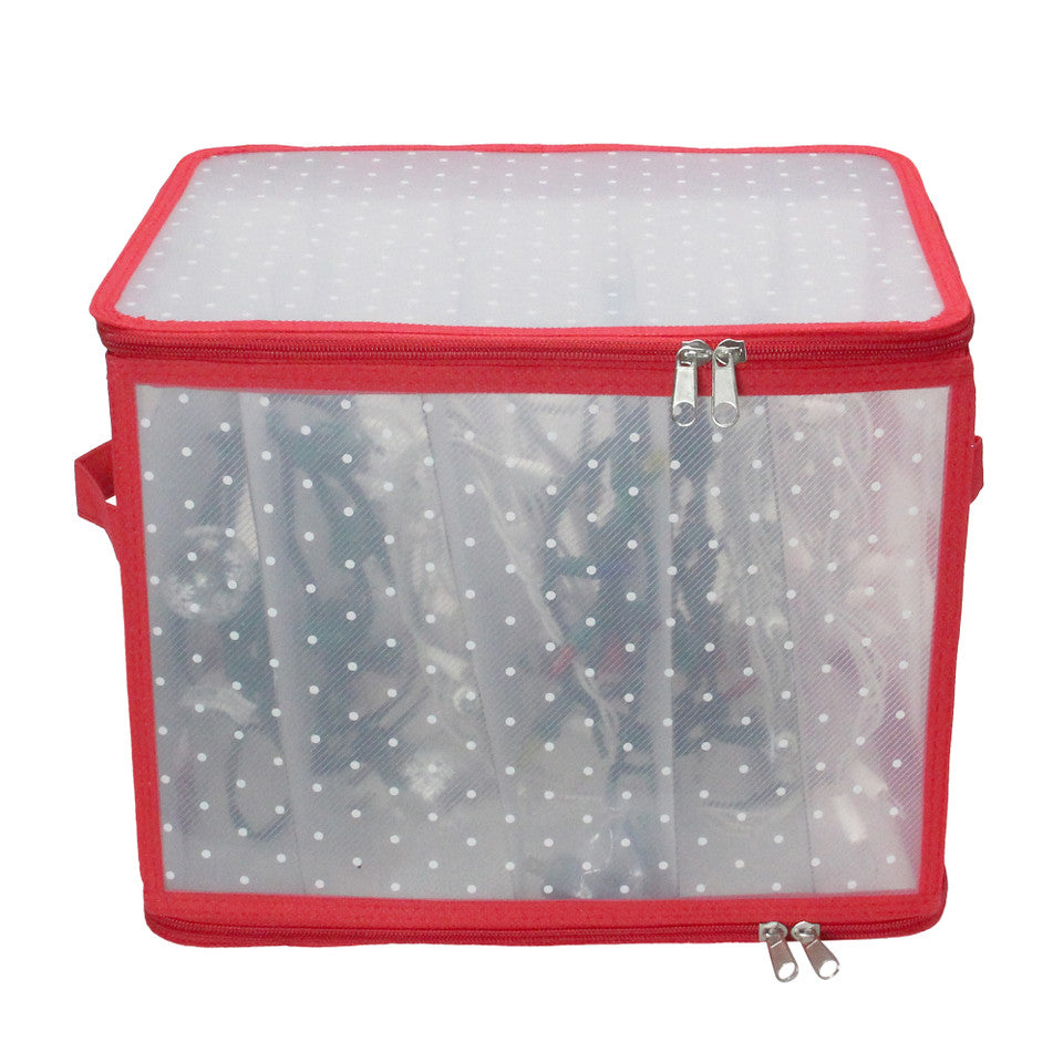 Christmas Light Organizer Transparent 12.5&quot; Storage Bag for Ornaments