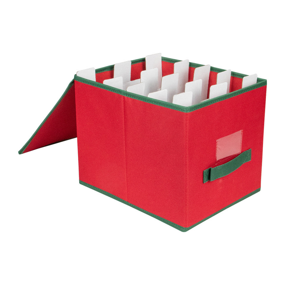 Christmas Ornament Storage Container with Dividers