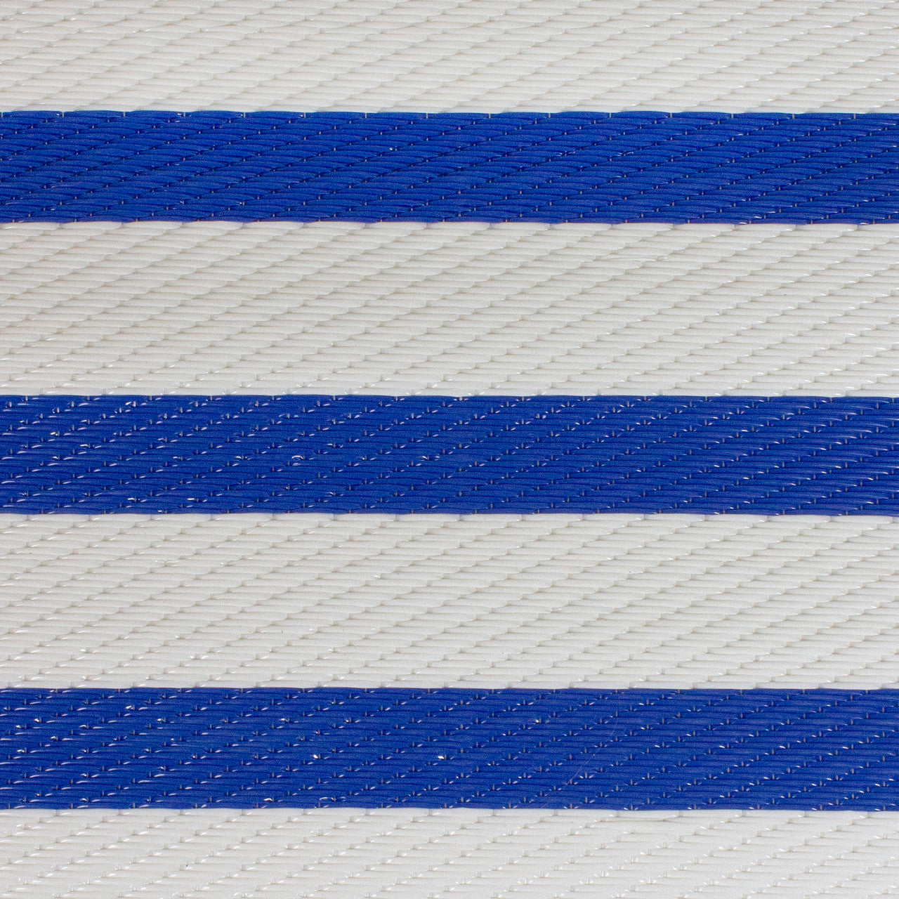 Rectangular Striped Outdoor Area Rug Blue White 4' x 6'
