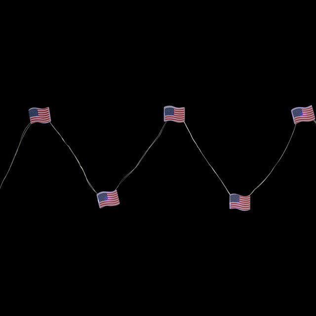 Patriotic American LED Fairy Lights 20-Count