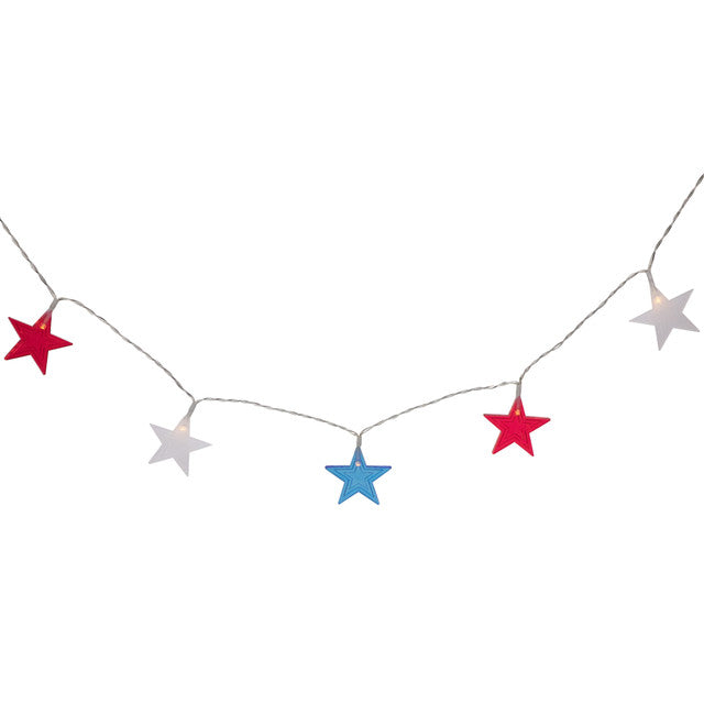 Durable Patriotic Star String Lights for 6&quot; 4th of July Decor