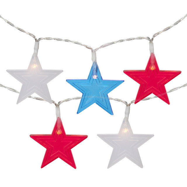 Durable Patriotic Star String Lights for 6&quot; 4th of July Decor