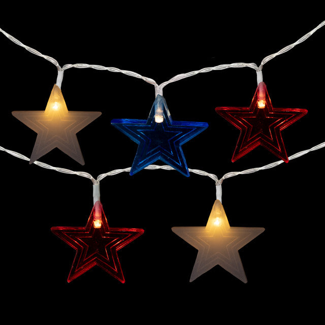 Durable Patriotic Star String Lights for 6&quot; 4th of July Decor