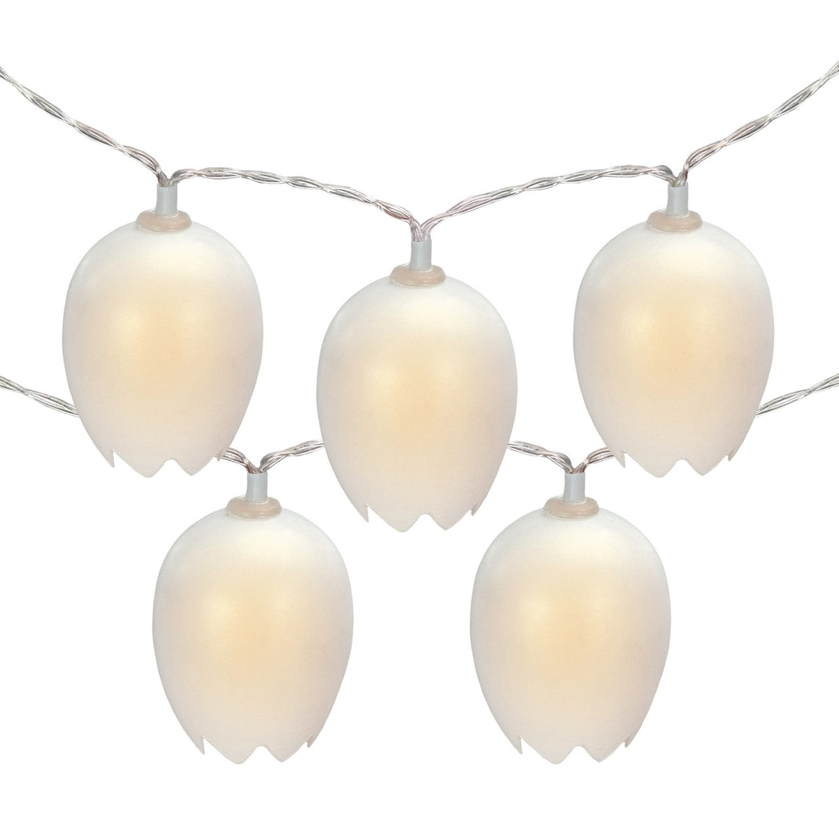 Easter Egg String Lights 10 Count LED Clear Wire 4.5ft