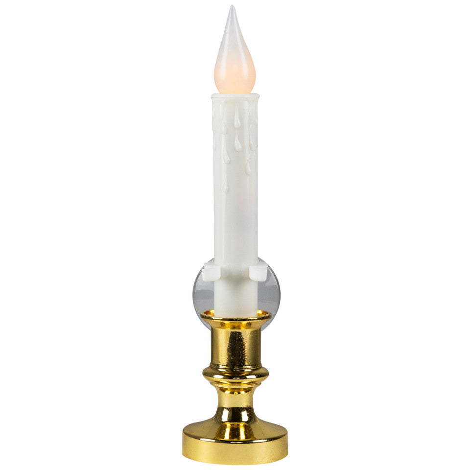 LED Flickering Window Candles 8.5&quot; with Timer, Set of 3