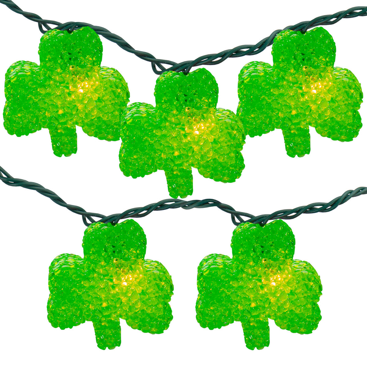 Shamrock String Lights for St. Patrick&#39;s Day Decor