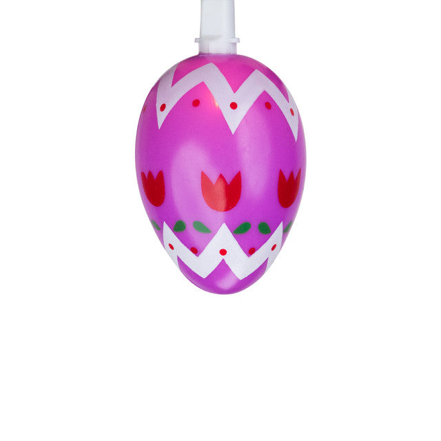 Pastel Easter Egg Lights 10 Count String Set 7.25ft White Wire