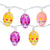 Pastel Easter Egg Lights 10 Count String Set 7.25ft White Wire