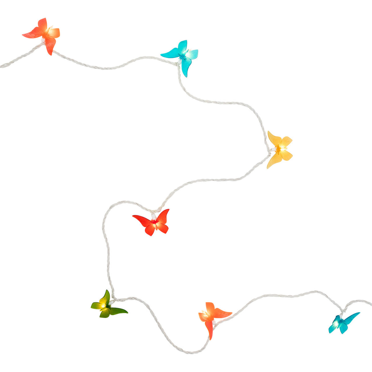 10 Count Butterfly Outdoor Patio String Lights 9ft White Wire