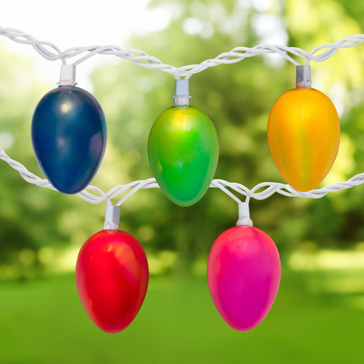 Multi Colored Easter Egg Pearl String Lights 10 Count