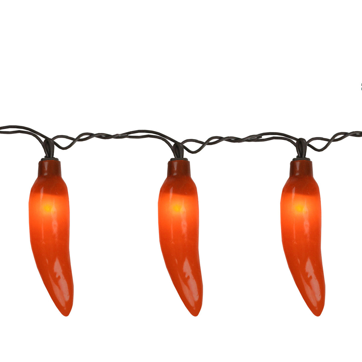 Orange Chili Pepper 35-Count Patio String Lights, 22.5ft