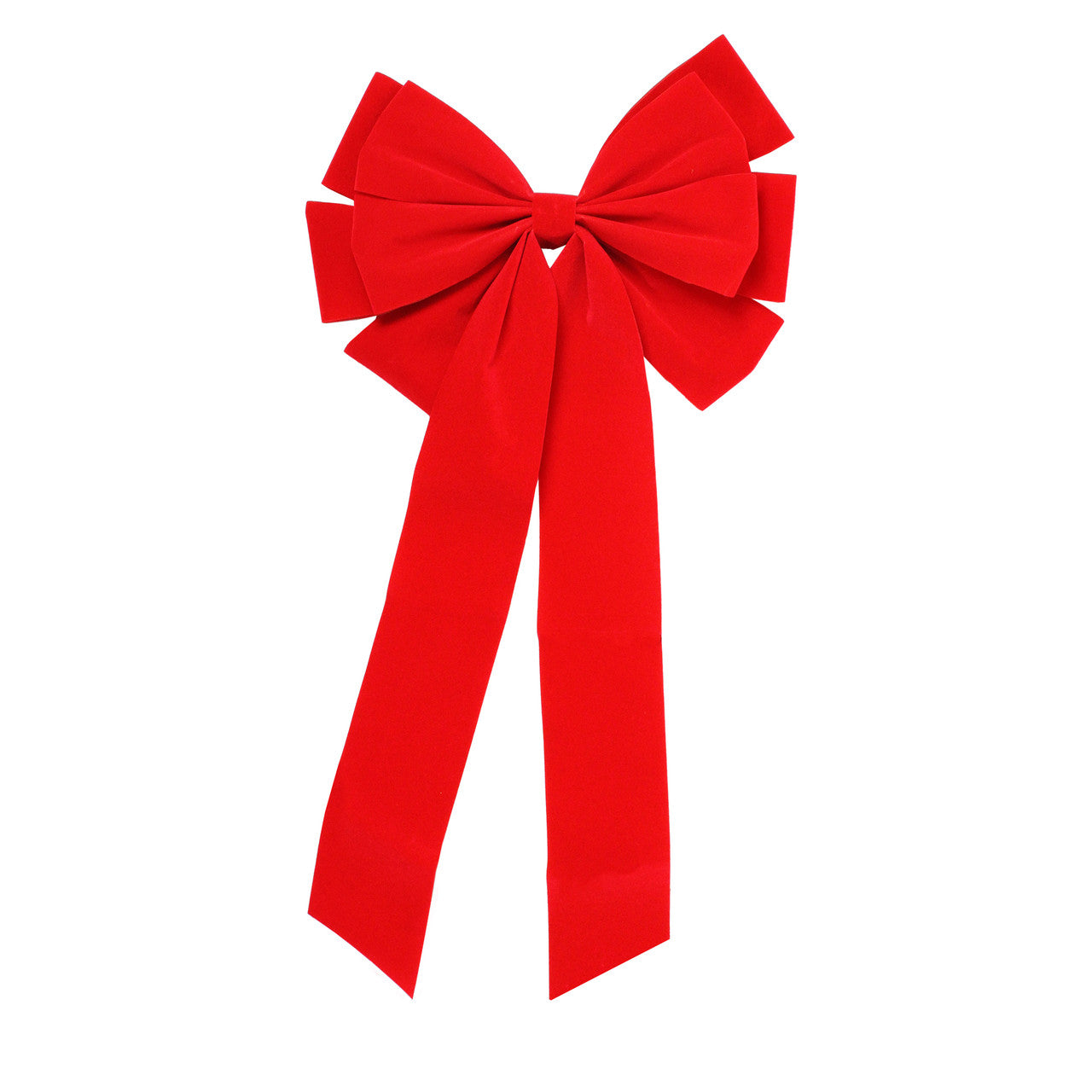 10-Loop Velveteen Christmas Bow Decoration