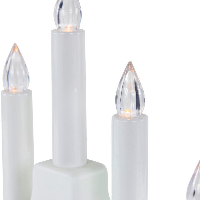 White LED Lighted Christmas Candelabra Bridge 13&quot;