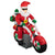 Christmas Decoration 5' Inflatable Lighted Santa and Penguin on Motorcycle Outdoor Decoration