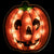 Halloween 13.5" Lighted Orange Jack O' Lantern Window Silhouette