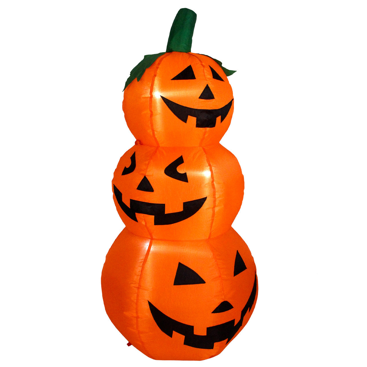 Inflatable 3.5' Spooky Town LED Lighted Jack-O-Lantern Trio Halloween Decoration