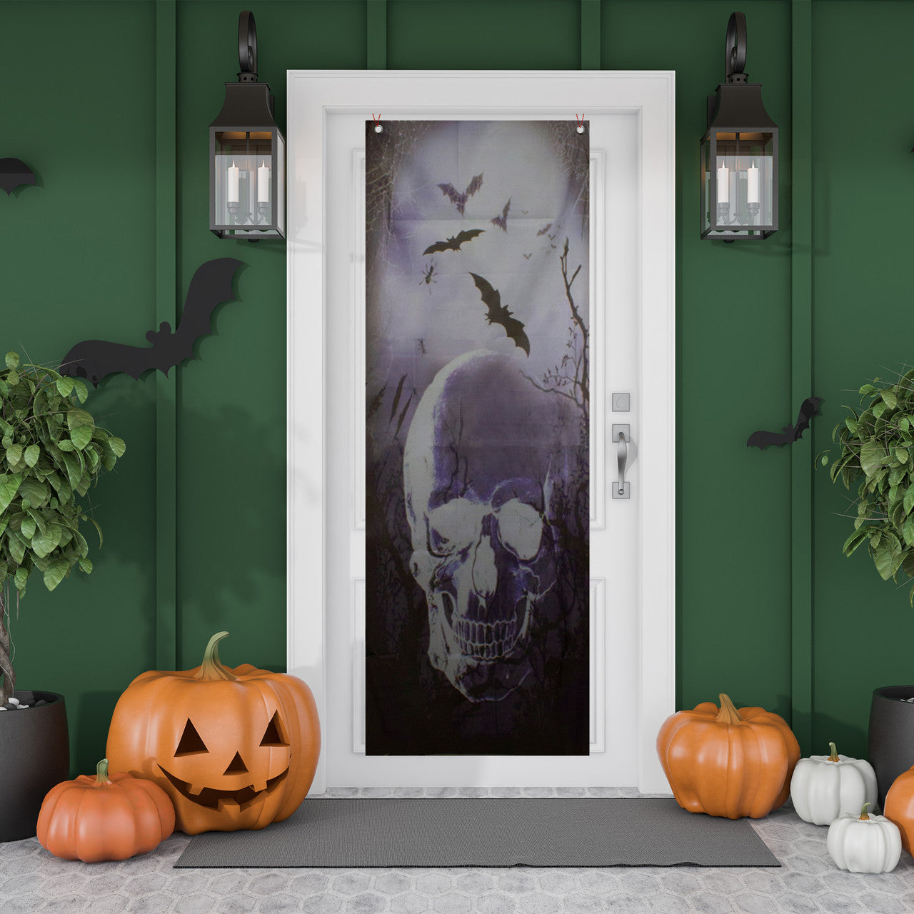 Extra Large Halloween Door Decoration 70.75" Graveyard Decor
