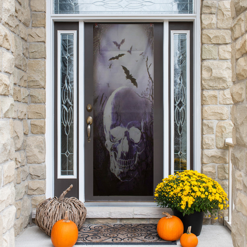 Extra Large Halloween Door Decoration 70.75&quot; Graveyard Decor