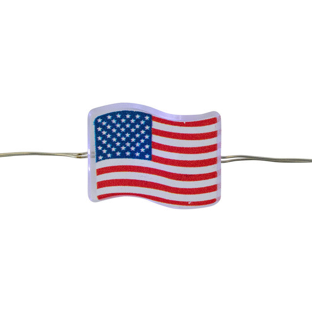 Patriotic American LED Fairy Lights 20-Count