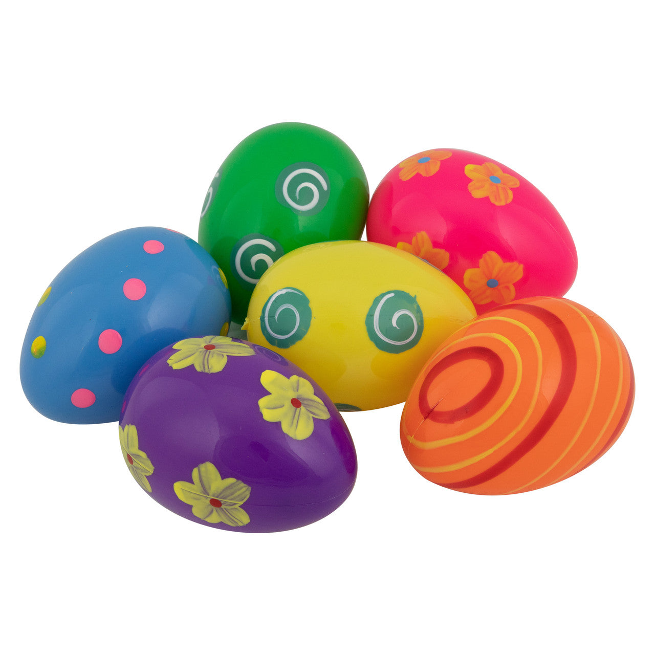 Pack of 6 Vibrantly Colored Springtime Easter Eggs
