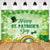 St Patrick's Day Photo Booth Backdrop with Shamrocks Rainbows and Gold Coins Design