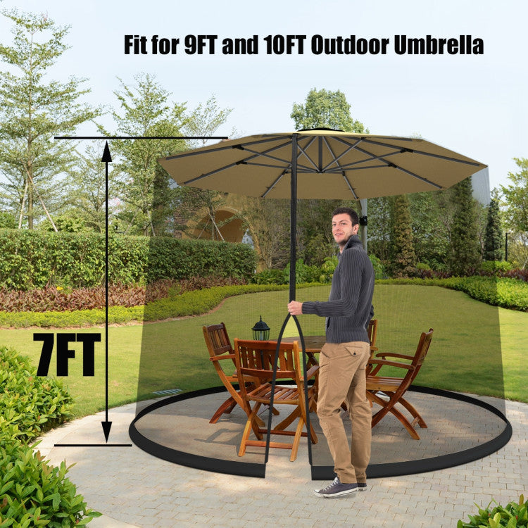 Patio Umbrella Insect Screen Net 9-10 Feet