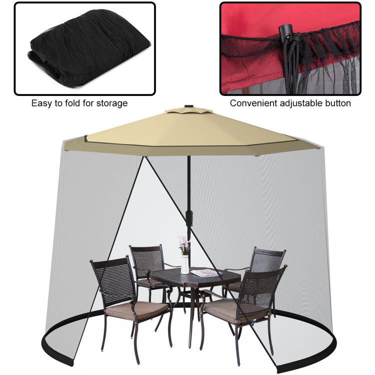 Patio Umbrella Insect Screen Net 9-10 Feet