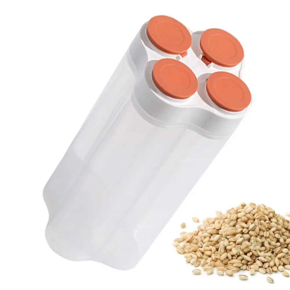 Airtight Food Storage Containers Multifunctional Refrigerator Storage Box (Orange)