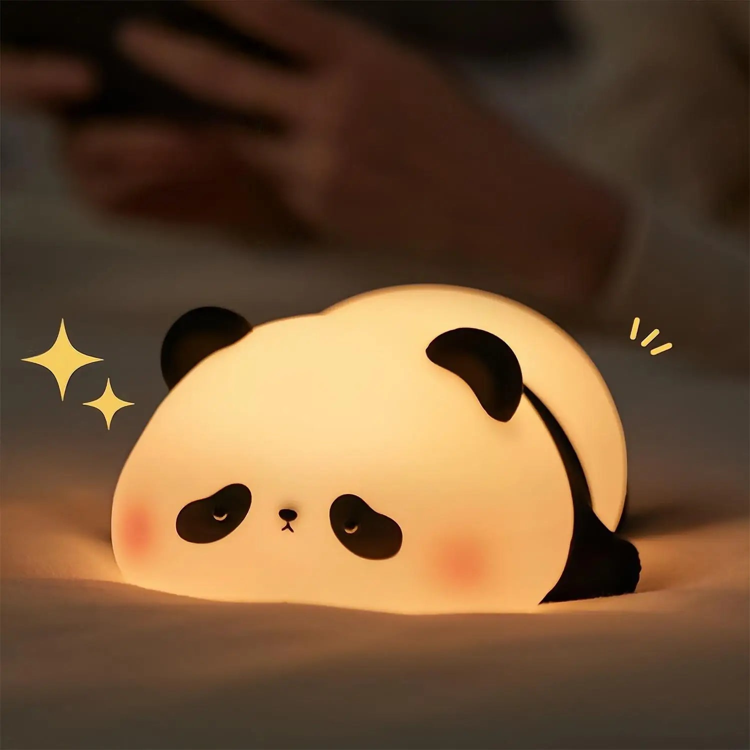 Cute Panda Silicone Lamp USB Rechargeable Timing Bedside Decor (Panda)