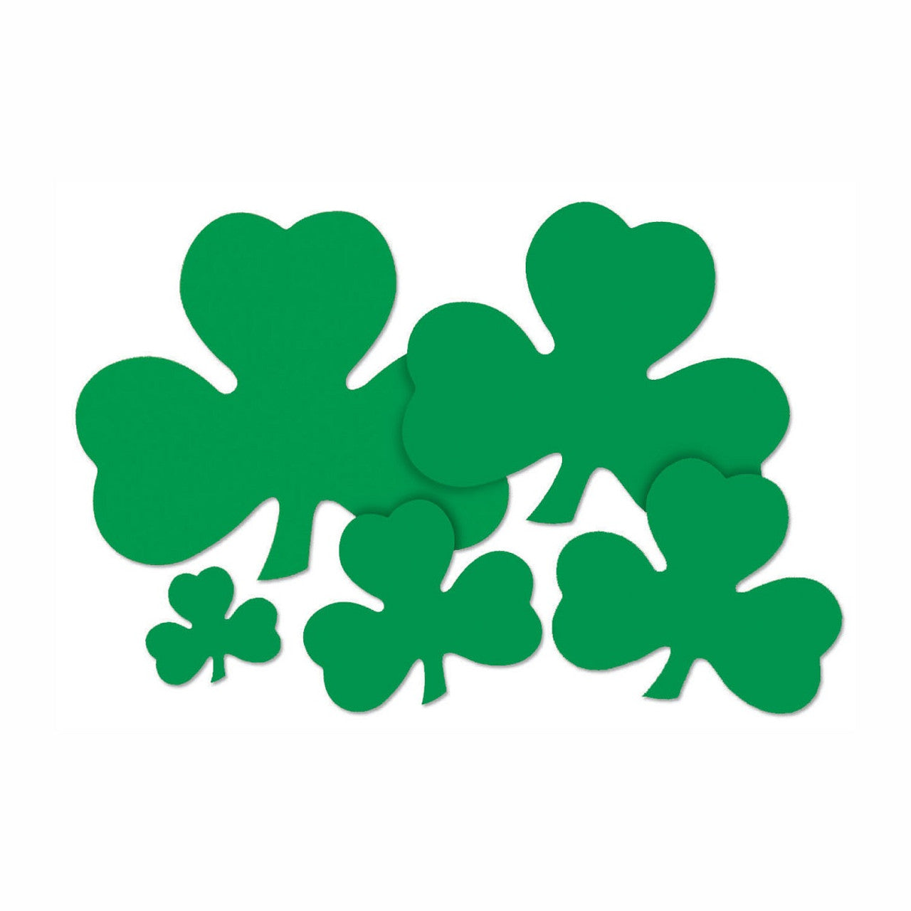 Green Shamrock Cutouts 36 Pieces St. Patrick's Day Decoration