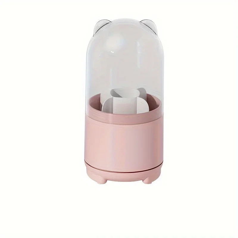 Multifunctional Desktop Storage Rotating Makeup Organizer (Pink)