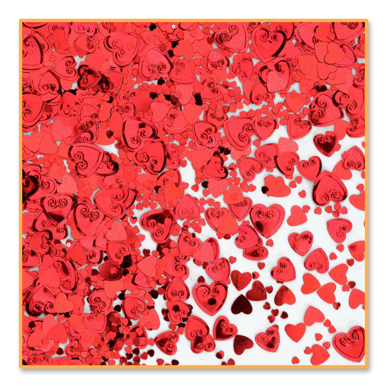 Metallic Red Heart Celebration Confetti Bags Pack of 6 for Valentine's Day