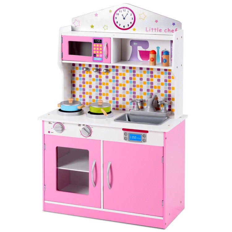 Kitchen Set Kid&#39;s Wooden Kitchen Play Set