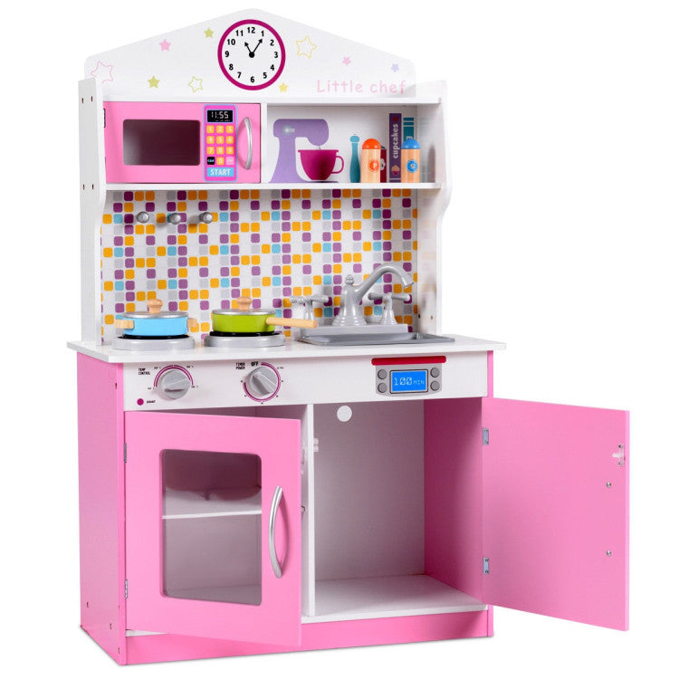Kitchen Set Kid&#39;s Wooden Kitchen Play Set