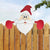 1pc Santa Claus Fence Decoration for Christmas Outdoor Decor (Red)