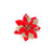 15cm Glitter Poinsettia Flower 10PCS for Christmas Tree (Red and Gold)