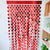 Glitter Door Curtain Valentine's Day Fringe Love Wall Backdrop (Red)