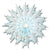Pack of 12 Christmas Winter White and Blue Dip-Dyed Snowflake 17"