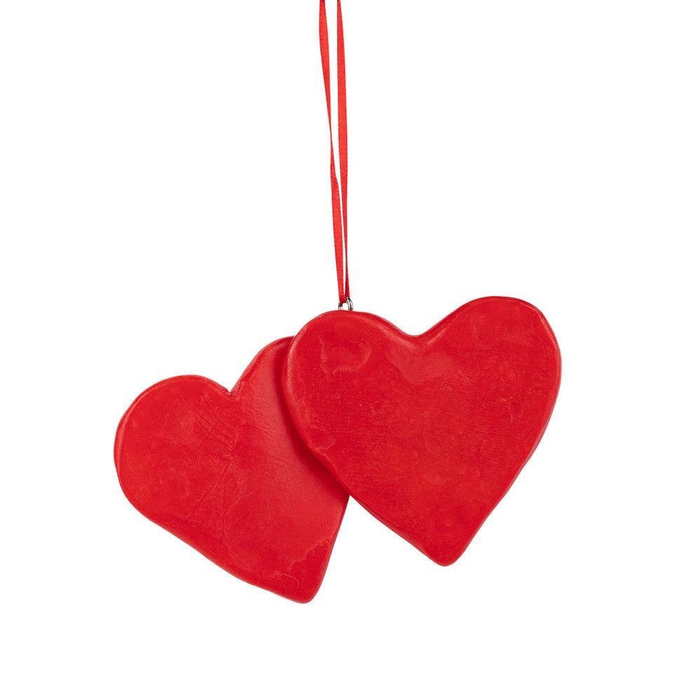 Double Heart Valentine’s Ornament with "So Happy Together" Hanging Decor
