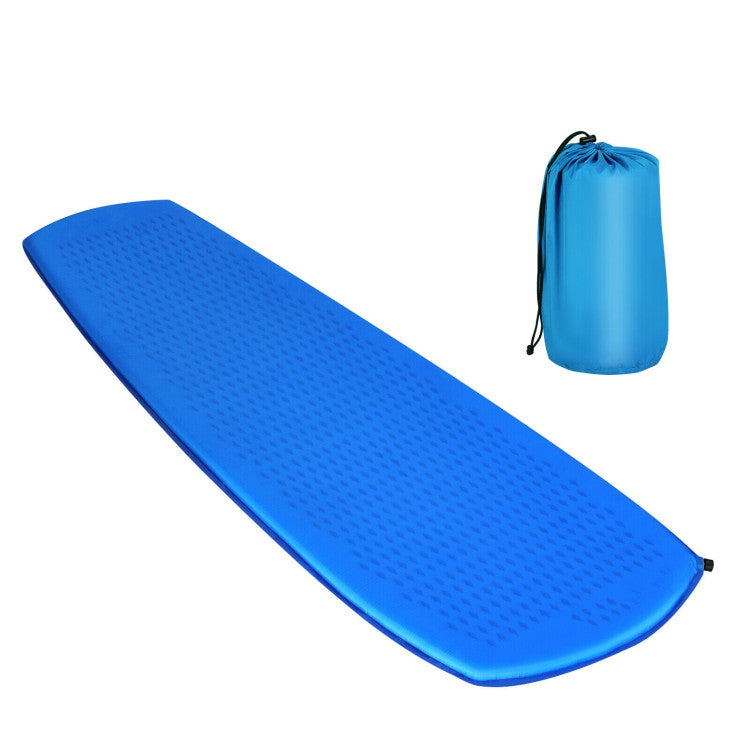 Inflatable Sleeping Pad with Carrying Bag (Blue)