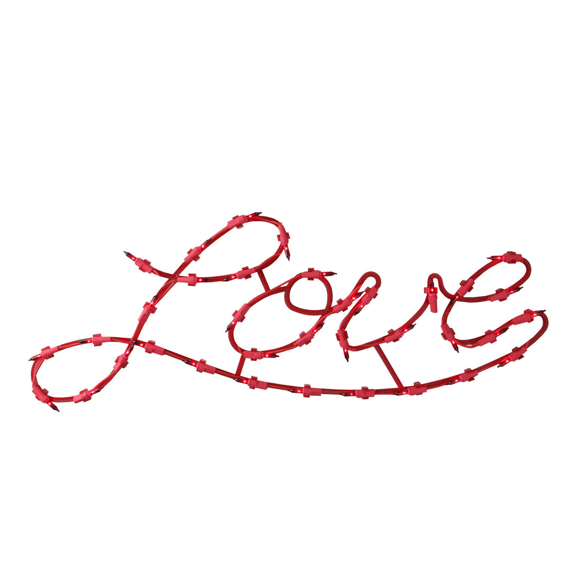 17&quot; Lighted Red Love Script Valentine&#39;s Day Window Silhouette Decoration