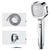 Energy-Efficient Shower Head Set with 3 Modes for Home Bathroom (Silver)