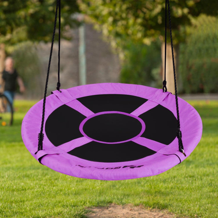 Flying Saucer 40" Tree Swing Indoor Outdoor Play Set, Purple