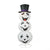 Halloween Outdoor Decor 3.6' Pre-Lit White and Black Happy Ghost with Hat