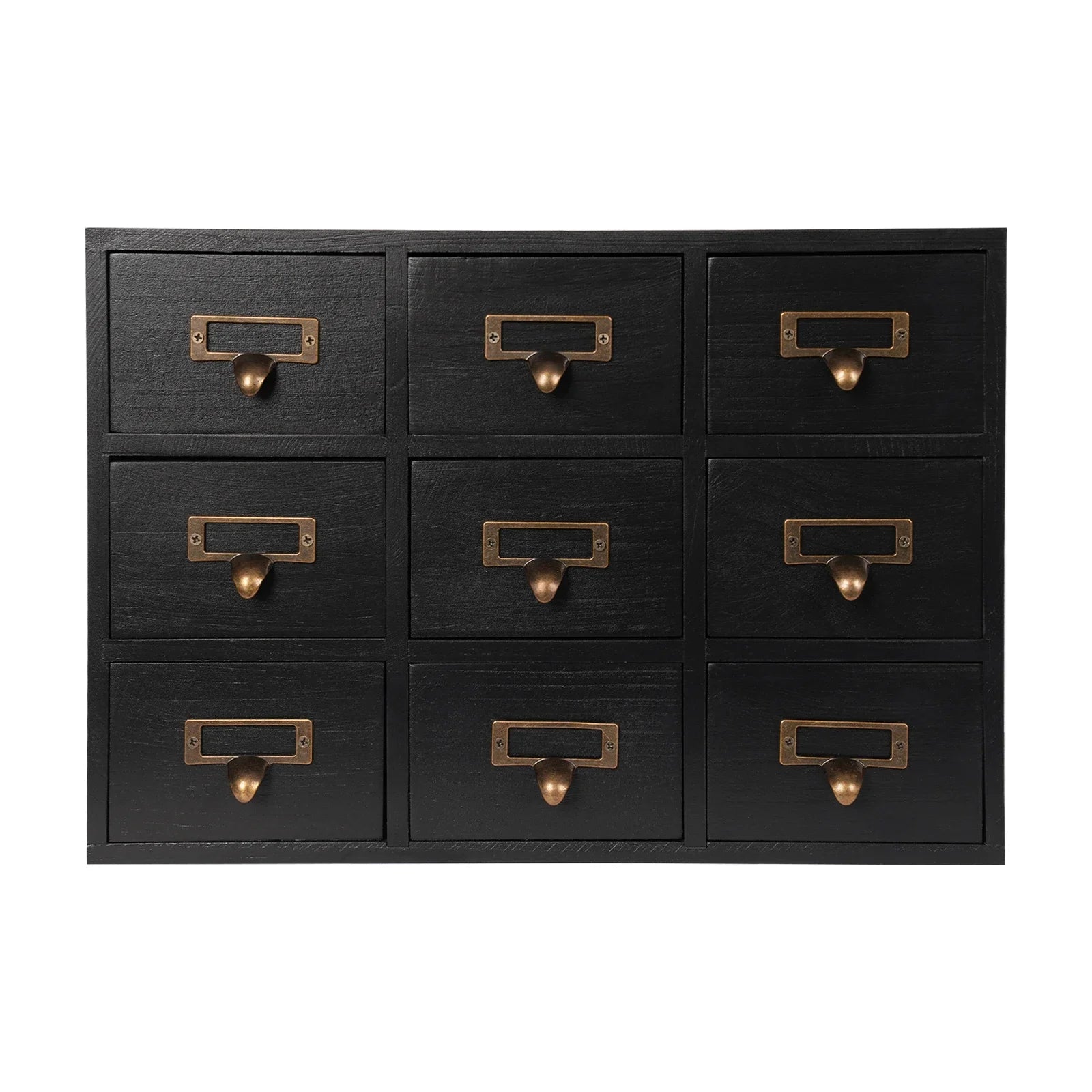 Rustic 9-Drawer Apothecary Cabinet