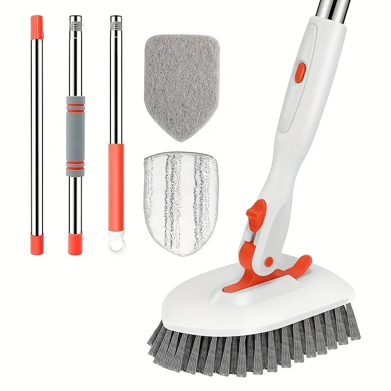 Multipurpose Shower Cleaning Brush with 3 Removable Heads